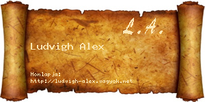 Ludvigh Alex névjegykártya
