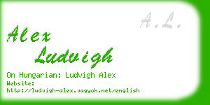 alex ludvigh business card
